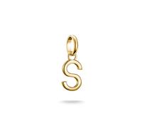 Thomas Sabo Charm pendant letter S Connect gold-plated 18-carat Gold-plating, Recycled 925 Silver