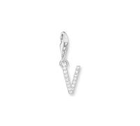 Thomas Sabo Charm pendant letter V with white stones silver 925 Sterling Silver