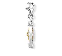 Thomas Sabo Charm pendant Moveable moon & star 925 Sterling Silver, 18k Yellow Gold Plating