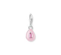 THOMAS SABO Charm pendant pink drop silver 925 Sterling Silver, Cold Enamel