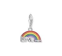 THOMAS SABO Silver & Multi-Stone Rainbow with Love Charm 1925-314-7