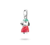 THOMAS SABO Charm pendant Recycled 925 Silver, Blackened, Cold Enamel