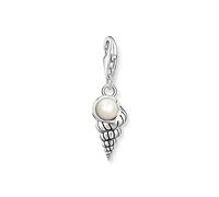 Thomas Sabo Charm pendant shell with pearl silver 925 Sterling Silver, Blackened