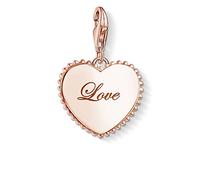 Thomas Sabo Charm pendant ‘token of love’ 925 Sterling Silver; 18k Rose Gold Plating, Nylon