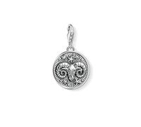 THOMAS SABO Charm pendant zodiac sign Aries 925 Sterling Silver, Blackened