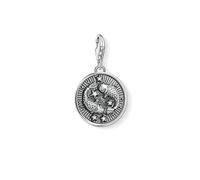 THOMAS SABO Charm pendant zodiac sign Pisces 925 Sterling Silver, Blackened