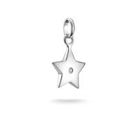THOMAS SABO Charm pendent star with white stone Connect silver Recycled 925 Silver