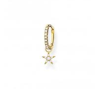 Thomas Sabo Charming Gold Plated Star Single Hoop Earring CR707-414-14 - Sterling Silver / Gold Plated / Zirconia