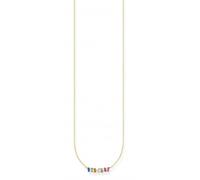 Thomas Sabo Charming Silver Gold Plated Zirconia Multicoloured Necklace KE2095-488-7-L45V - Sterling Silver / Gold Plated / Stone / Zirconia