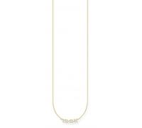 Thomas Sabo Charming Silver Gold Plated Zirconia White Necklace KE2095-414-14-L45V - Sterling Silver / Gold Plated / Zirconia