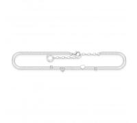 Thomas Sabo Charming Sterling Silver Hearts And White Stones Anklet AK0040-051-14-L27V - Sterling Silver / Zirconia