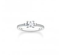 Thomas Sabo Charming Sterling Silver White Pavé Ring TR2397-051-14 - Size 60 - Sterling Silver / Zirconia