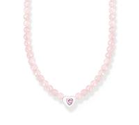 Thomas Sabo Choker Heart with Pink Pearls 925 Sterling Silver, Cold Enamel KE2181-035-9