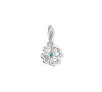 Thomas Sabo "Cloverleaf" Simulated Turquoise/Zirconia Charm Pendant