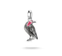 Thomas Sabo Connect Wednesday Crow Enamel 925 Sterling Silver Charm Pendant CC1318-691-11
