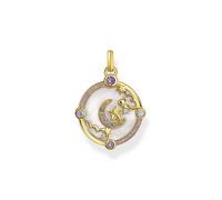 THOMAS SABO Cosmic Talismans Small Half-Moon Pendant Necklace Yellow