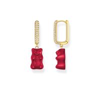 Thomas Sabo CR727-414-10 Gold-plated single creole with red gold bear in midi...