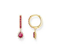 Thomas Sabo CR748-995-10 Gold-plated Creols Vintage Romance And Red Stones La...