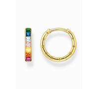 Thomas Sabo Sterling Silver Sterling Silver Gold Plated Colourful Pavé Stones Earrings - Sterling Silver / Gold Plated / Stone / Zirconia