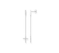 Thomas Sabo Cross Earring with White Stones in Silver