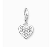 Thomas Sabo Charm Pendant Heart Charm Club Cubic Zirconia Pave 925 Sterling Silver 0967-051-14