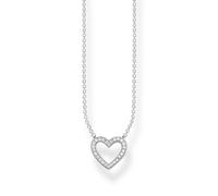 Thomas Sabo CZ Open Heart Necklace 1 x 1cm, 40-45cm