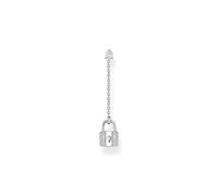 THOMAS SABO Silver & Cubic Zirconia Padlock Dropper Single Stud Earring H2213-051-14