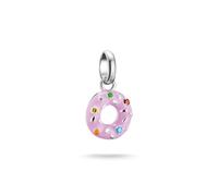 Thomas Sabo Donut Charm with multicoloured stones - Connect Premium Alloy Fine Silver Plated, Cold Enamel