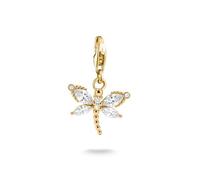 Thomas Sabo Dragonfly Charm with white zirconia - Original Premium Alloy 18k Gold Plated