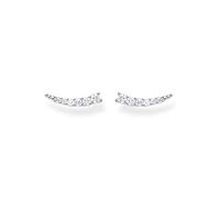 Thomas Sabo Women's Earrings Ear Climber Stones 925 Sterling Silver, 1,50 cm, Sterling Silver