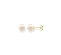 Thomas Sabo Sterling Silver Gold Plated Freshwater Pearl White Ear Studs H1431-430-14 - - Sterling Silver / Gold Plated / Freshwater Pearl