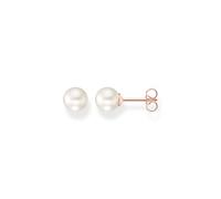 Sterling Silver Rose Gold Plated Pearl White Earrings H1430-428-14