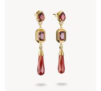Thomas Sabo Elyndra Silver 18 Carat Gold Plated Red Agate Stones Earrings H2332-414-10 | Acotis - Sterling Silver / 18 Carat Gold Plated / Red Agate
