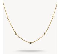 Thomas Sabo Elyndra Silver 18 Carat Gold Plated Zirconia Stones Necklace KE2340-414-14 | Acotis - Sterling Silver / 18 Carat Gold Plated / Zirconia