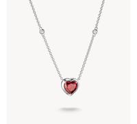 Thomas Sabo Elyndra Sterling Silver Garnet Red Heart Necklace KE2365-051-10 | Acotis - Sterling Silver / Garnet Cubic Zirconia