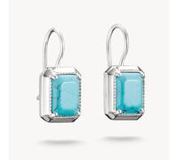 Thomas Sabo Elyndra Sterling Silver Imitation Turquoise Octagon Stone Earrings H2339-404-17 | Acotis - Sterling Silver / Turquoise