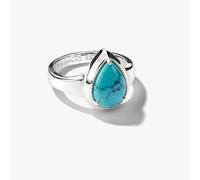 Thomas Sabo Elyndra Sterling Silver Imitation Turquoise Teardrop Ring TR2522-404-17 | Acotis - Size 52 - Sterling Silver / Turquoise