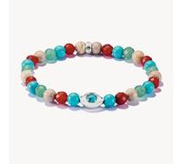 Thomas Sabo Elyndra Sterling Silver Red Agate Green Bracelet A2210-058-7 | Acotis - Size L17 - Sterling Silver / Red Agate