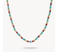 Thomas Sabo Elyndra Sterling Silver Red Agate Green Necklace KE2332-058-7 | Acotis - Sterling Silver / Red Agate