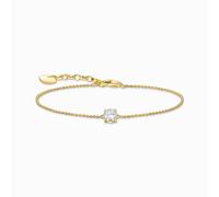 Thomas Sabo Essentials Sterling Silver Gold Plated White Zirconia Bracelet A2156-414-14-L19V