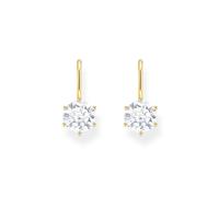 Thomas Sabo Essentials Sterling Silver Gold Plated White Zirconia Earrings H2287-414-14