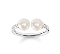 Thomas Sabo Glam And Soul Sterling Silver White Zirconia Pearl Ring D - 52