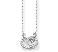 Thomas Sabo Glam And Soul Sterling Silver White Zirconia Together Forever Necklace - Silver