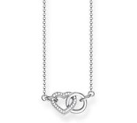 Thomas Sabo Glam And Soul Sterling Silver Zirconia Together Forever Heart Necklace - Silver