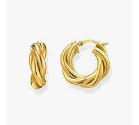 Thomas Sabo Sterling Silver Sterling Silver Bold Elegance Gold Plated Intertwined Hoop Earrings CR742-413-39 - Sterling Silver / Gold Plated