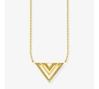 Thomas Sabo Gold Plated Africa Triangle Necklace Ke1568-413-39-L45V Gold One Size