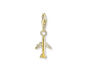 THOMAS SABO Gold-Plated Airplane Charm Yellow