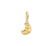 Thomas Sabo Gold-plated charm pendant in croissant design 925 Sterling Silver, 18k Yellow Gold Plating