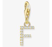 Thomas Sabo Gold Plated Cubic Zirconia Letter F Charm 1969-414-14 Gold One Size