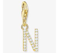 THOMAS SABO Gold Plated Cubic Zirconia Letter N Charm 1977-414-14